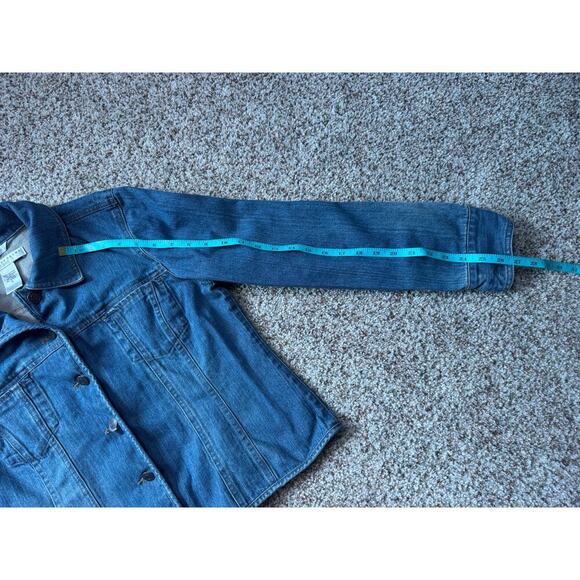 Geoffry Beene Sport Women's Jean/Denim jacket, size 12; Vintage, tapered waist - Picture 6 of 9